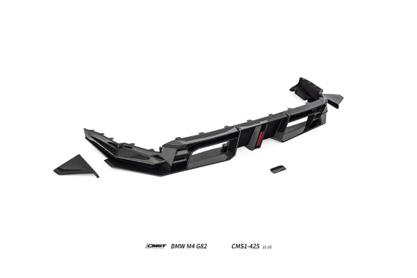 BMW M3CS M3C M3 G80 G81 2021-ON & M4CS M4C M4 G82 G83 2021-ON with Aftermarket Parts - V2 Style Rear Diffuser & Canards Dry Pre-preg Carbon Fiber / FRP from CMST Tuning