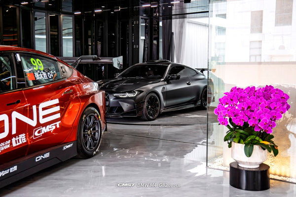 BMW M4CS M4C M4 G82 G83 2021-ON with Aftermarket Parts - V2 Style Side Skirts Dry Pre-preg Carbon Fiber / FRP from CMST Tuning