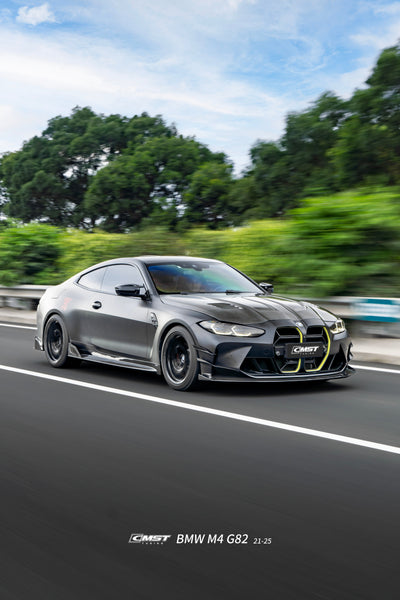 BMW M3CS M3C M3 G80 G81 2021-ON & M4CS M4C M4 G82 G83 2021-ON with CMST Tuning's Aftermarket Parts - Front Lip V3 Style Dry Pre-preg Carbon Fiber / FRP. A complete transformation of style and performance.