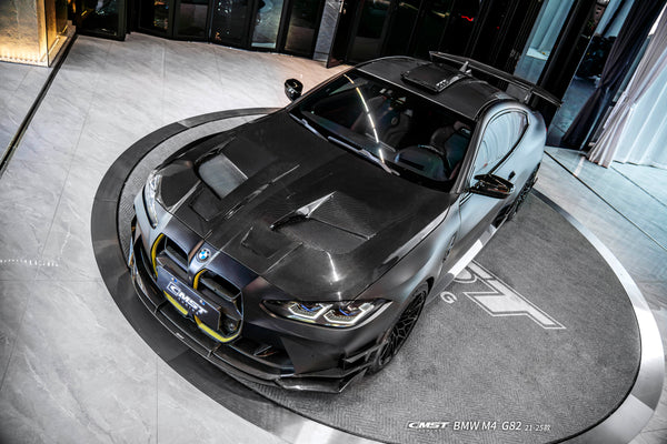 BMW M3CS M3C M3 G80 G81 2021-ON & M4CS M4C M4 G82 G83 2021-ON with Aftermarket Parts - V2 Style Front Lip Dry Pre-preg Carbon Fiber / FRP from CMST Tuning