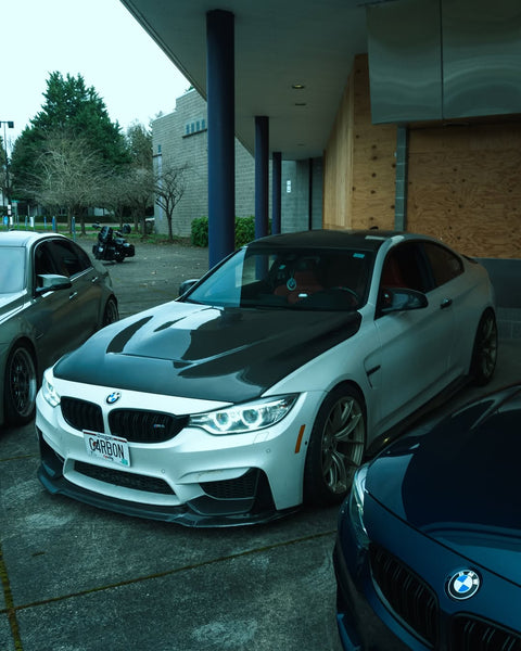BMW M3/M3C F80 F81 2014 2015 2016 2017 2018 & M4/M4C F82 F83 2014 2015 2016 2017 2018 2019 2020 with Aftermarket Parts - GTS Hood Bonnet Carbon Fiber/FRP from CMST Tuning