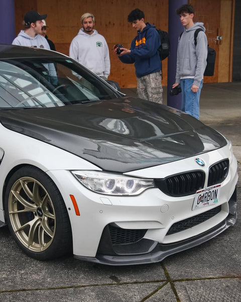 BMW M3/M3C F80 F81 2014 2015 2016 2017 2018 & M4/M4C F82 F83 2014 2015 2016 2017 2018 2019 2020 with Aftermarket Parts - GTS Hood Bonnet Carbon Fiber/FRP from CMST Tuning