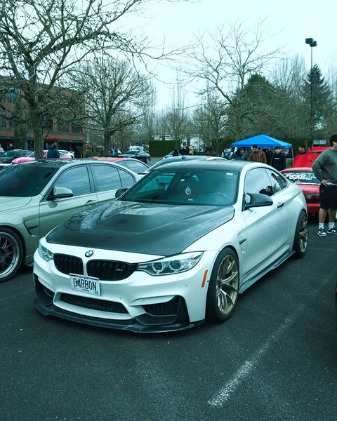 BMW M3/M3C F80 F81 2014 2015 2016 2017 2018 & M4/M4C F82 F83 2014 2015 2016 2017 2018 2019 2020 with Aftermarket Parts - GTS Hood Bonnet Carbon Fiber/FRP from CMST Tuning