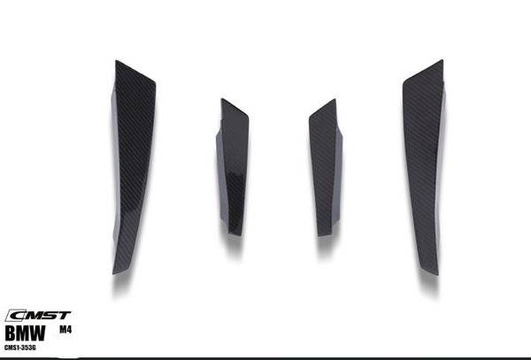 BMW M3/M3C G80 G81 & M4/M4C G82/G83 2021-ON (This product is desigend to work with the "CMST Front Bumper" only, it does not fit the OEM Bumper or "CMST Widebody Wheel Arches") with Aftermarket Parts - Front Canards Pre-preg Carbon Fiber / FRP from CMST Tuning
