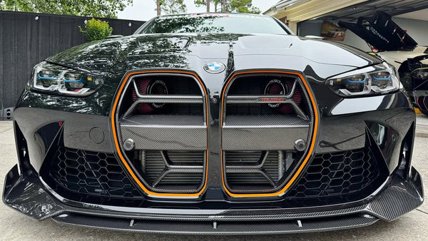 BMW M3/M3C G80/G81 & M4/M4C G82/G83 2021 2022 2023 2024 with Aftermarket Parts - Front Lip Pre-preg Carbon Fiber / FRP from CMST Tuning