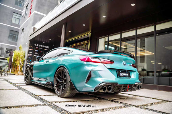 BMW M8 M8C F91 F92 F93 2019-ON with Aftermarket Parts - Rear Diffuser & Canards Dry Pre-preg Carbon Fiber / FRP from CMST Tuning