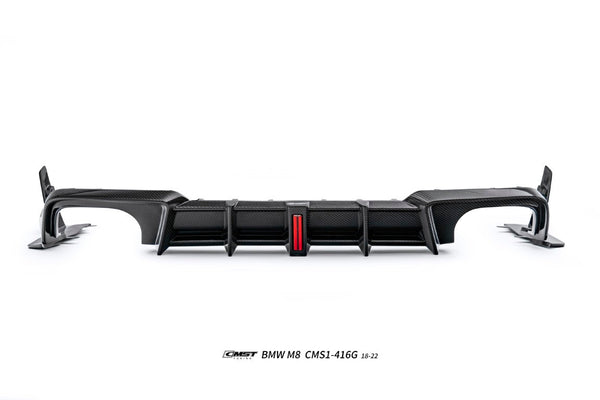 BMW M8 M8C F91 F92 F93 2019-ON with Aftermarket Parts - Rear Diffuser & Canards Dry Pre-preg Carbon Fiber / FRP from CMST Tuning