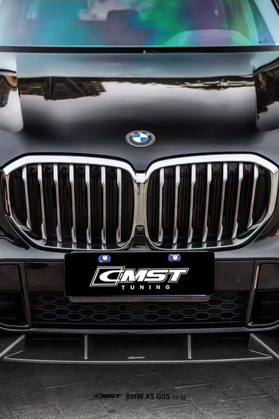 BMW X5 G05 LCI 2024-ON with Aftermarket Parts - Front Lip Pre-preg Carbon Fiber CMST Tuning