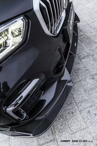 BMW X5 G05 LCI 2024-ON with Aftermarket Parts - Front Lip Pre-preg Carbon Fiber CMST Tuning