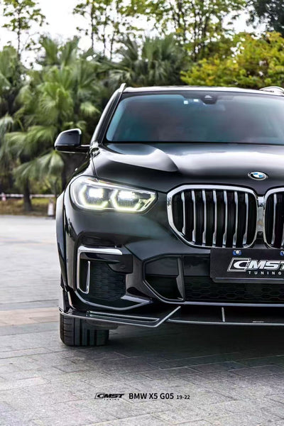 BMW X5 G05 LCI 2024-ON with Aftermarket Parts - Front Lip Pre-preg Carbon Fiber CMST Tuning