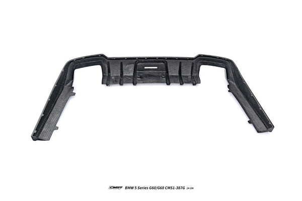 BMW i5 xDrive40 / eDrive40 (with M-package bumper, does not fit base mode) / M60 G60 G61 2024-ON &amp; 5 Series 540i xDrive / 530i xDrive / 530i (with M-package bumper, does not fit base model) / 550e xDrive G60 G61 2024-ON with Aftermarket Parts - Rear Diffuser Dry Pre-preg Carbon Fiber / FRP