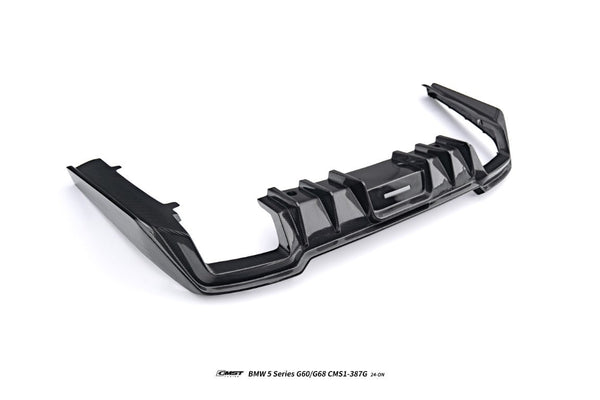 BMW i5 xDrive40 / eDrive40 (with M-package bumper, does not fit base mode) / M60 G60 G61 2024-ON &amp; 5 Series 540i xDrive / 530i xDrive / 530i (with M-package bumper, does not fit base model) / 550e xDrive G60 G61 2024-ON with Aftermarket Parts - Rear Diffuser Dry Pre-preg Carbon Fiber / FRP