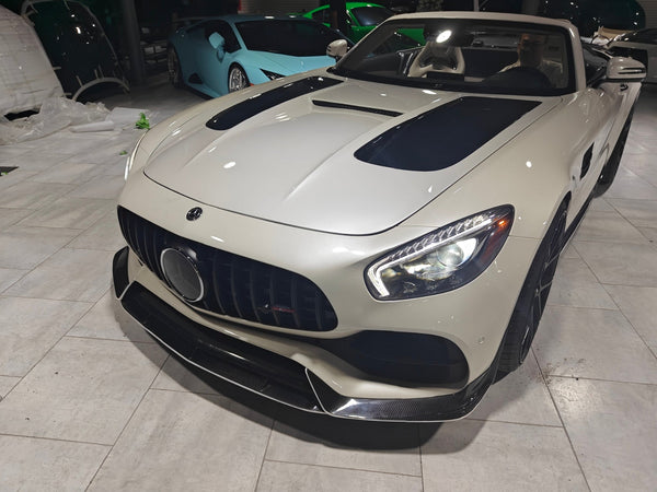 Mercedes Benz AMG GT GTS GTC GTR Pro Black Series C190 2016 2017 2018 2019 2020 2021 with Aftermarket Parts - Black Series Hood Bonnet Carbon Fiber / FRP from  CMST Tuning