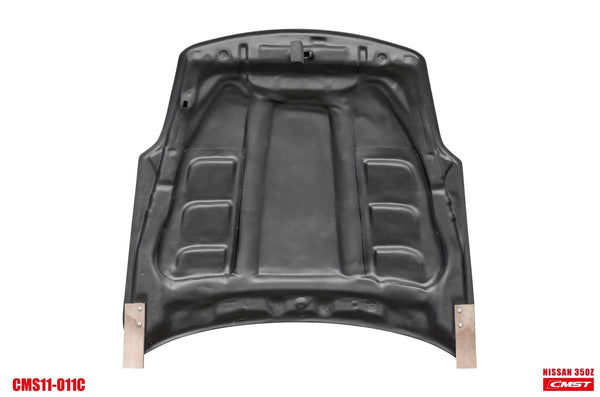 Nissan 350Z Nismo Performance Anniversary Grand Touring Base Fairlady Z Z33 2003-2009 with Aftermarket Parts - V2 Vented Style Hood Bonnet Carbon Fiber / FRP from CMST Tuning