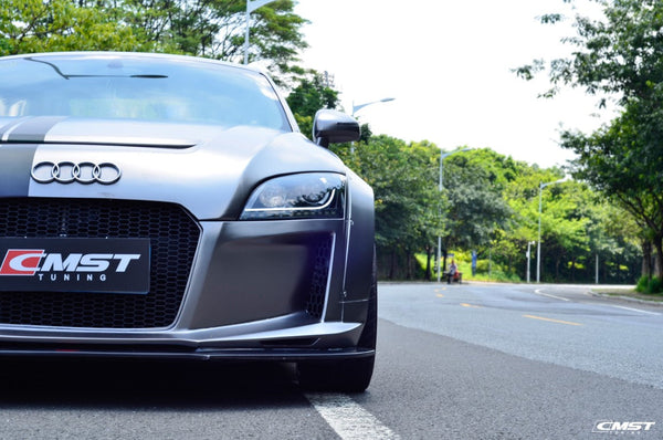 Audi TT TTS TTRS MK2 8J 8.5J 2007-2015 with CMST Tuning's Aftermarket Parts - FRP or Carbon Fiber Front Bumper & Front Lip