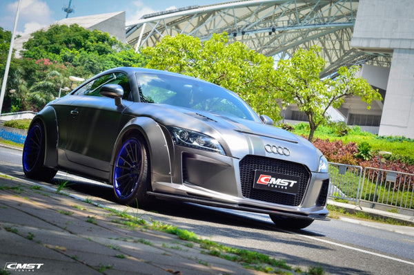 Audi TT TTS TTRS MK2 8J 8.5J 2007-2015 with CMST Tuning's Aftermarket Parts - FRP or Carbon Fiber Front Bumper & Front Lip