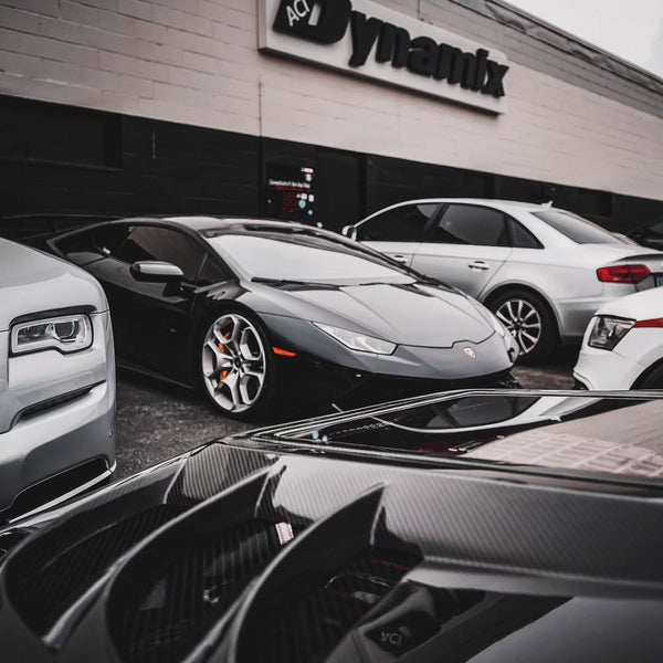 Dodge Charger 2015-2023 with Aftermarket Parts - V3 Clearview Glass Style Hood Bonnet Carbon Fiber / FRP from CMST Tuning