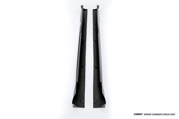 Dodge Charger & 2015 Scat Pack & 2016 Scat Pack, Hellcat & 2017 R/T, Daytona, Scat Pack, Hellcat & 2018 GT, R/T, Daytona, Scat Pack, Hellcat & 2019 GT, R/T, Scat Pack, Hellcat & 2020 GT, R/T, Scat Pack, Hellcat & 2021 GT, R/T, Scat Pack & 2022 GT, R/T, Scat Pack Non-widebody & 2023 GT, R/T, Scat Pack Non-widebody with Aftermarket Parts - SRT Style Side Skirts Carbon Fiber / FRP from CMST Tuning