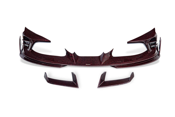 Ferrari F8 Tributo F8 Spider 2020 2021 2022 2023 with Aftermarket Parts - Front Lip Dry Pre-preg Carbon Fiber / FRP from CMST Tuning