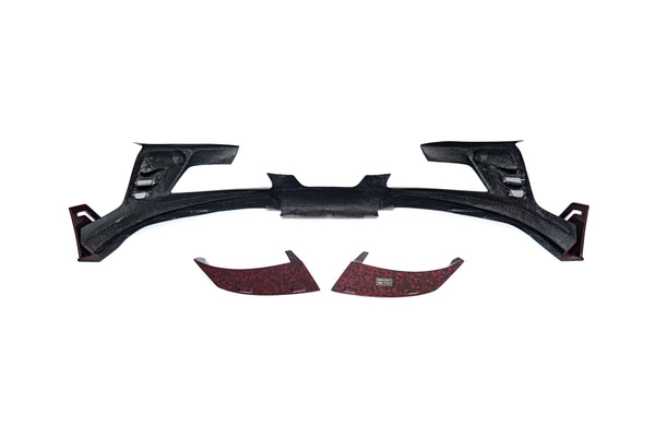 Ferrari F8 Tributo F8 Spider 2020 2021 2022 2023 with Aftermarket Parts - Front Lip Dry Pre-preg Carbon Fiber / FRP from CMST Tuning