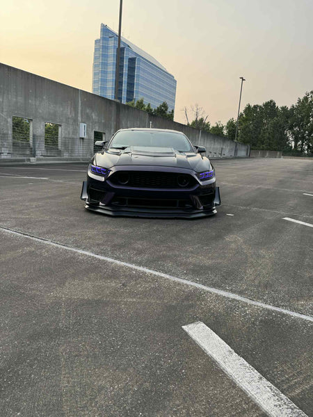 Ford Mustang GT 5.0 V6 3.6 Ecoboost 2.3 S550.1 2015 2016 2017 with Aftermarket Parts - Clearview Glass Hood Bonnet Carbon Fiber / FRP from CMST Tuning