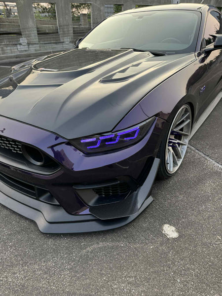 Ford Mustang GT 5.0 V6 3.6 Ecoboost 2.3 S550.1 2015 2016 2017 with Aftermarket Parts - Clearview Glass Hood Bonnet Carbon Fiber / FRP from CMST Tuning
