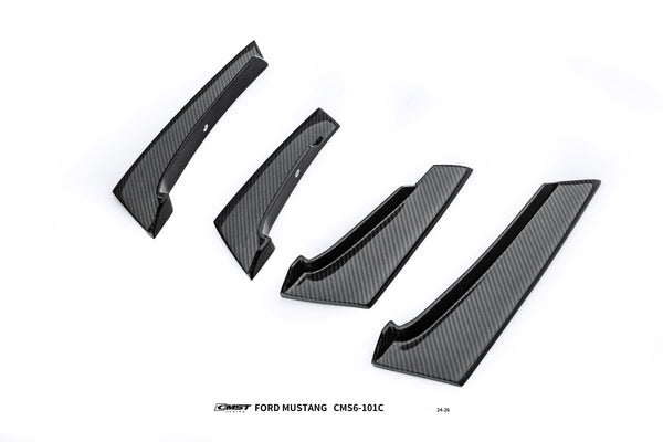 Ford Mustang S650 GT 2024-ON with Aftermarket Parts - Front Canards Carbon Fiber / FRP from CMST Tuning
