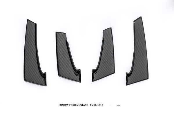 Ford Mustang S650 GT 2024-ON with Aftermarket Parts - Front Canards Carbon Fiber / FRP from CMST Tuning