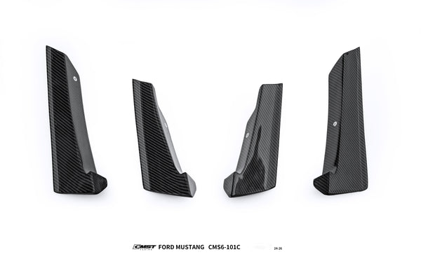 Ford Mustang S650 GT 2024-ON with Aftermarket Parts - Front Canards Carbon Fiber / FRP from CMST Tuning
