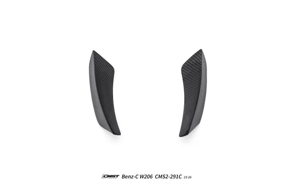 Mercedes Benz C-Class C43 AMG C300 (with sport-package bumper) W206 S206 2021-ON with Aftermarket Parts - Front Canards Carbon Fiber / FRP from CMST Tuning