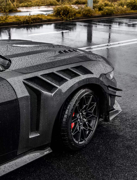 Ford Mustang S650 2.3 Ecoboost 5.0 GT Dark Horse 2024-ON with Aftermarket Parts - Front Fenders Carbon Fiber / FRP from CMST Tuning