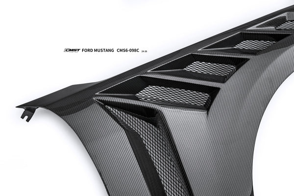 Ford Mustang S650 2.3 Ecoboost 5.0 GT Dark Horse 2024-ON with Aftermarket Parts - Front Fenders Carbon Fiber / FRP from CMST Tuning