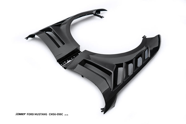 Ford Mustang S650 2.3 Ecoboost 5.0 GT Dark Horse 2024-ON with Aftermarket Parts - Front Fenders Carbon Fiber / FRP from CMST Tuning