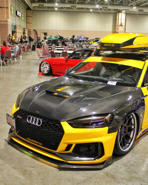Audi S5 A5 S-line (with s-line bumper, does not base model) B9 2017 2018 2019 & RS5 B9 2018 2019 with Aftermarket Parts - Front Lip Carbon Fiber from CMST Tuning