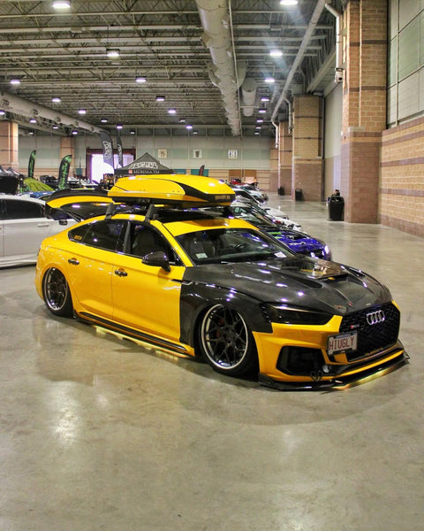 Audi S5 A5 S-line (with s-line bumper, does not base model) B9 2017 2018 2019 & RS5 B9 2018 2019 with Aftermarket Parts - Front Lip Carbon Fiber from CMST Tuning