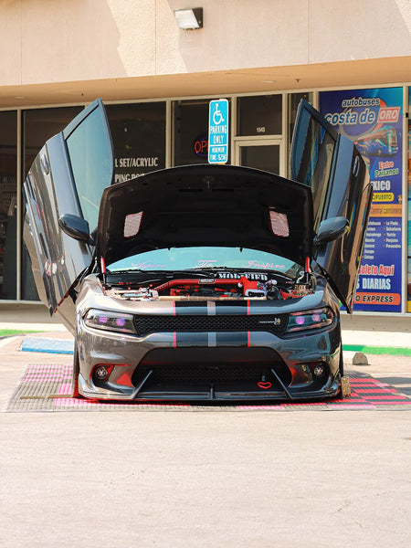 Dodge Charger 2015 Scat Pack & 2016 Scat Pack, Hellcat & 2017 R/T, Daytona, Scat Pack, Hellcat & 2018 GT, R/T, Daytona, Scat Pack, Hellcatwith & 2019 GT, R/T, Scat Pack, Hellcat & 2020 GT, R/T, Scat Pack, Hellcat & 2021 GT, R/T, Scat Pack & 2022-2023 GT, R/T, Scat Pack Non-widebody Aftermarket Parts - Front Lip Carbon Fiber from CMST Tuning