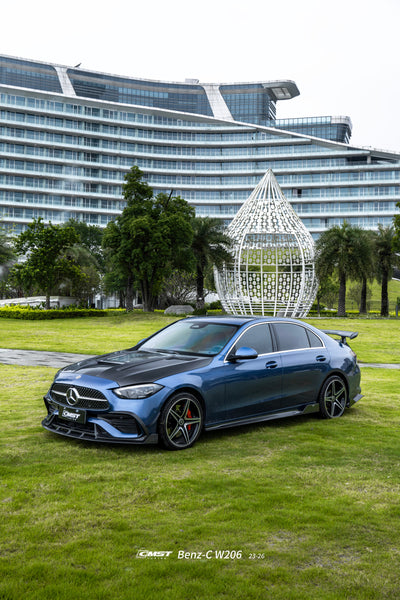 Mercedes Benz C-Class C43 AMG C300 (with sport-package bumper) W206 S206 2021-ON with Aftermarket Parts - Front Lip Carbon Fiber / FRP from CMST Tuning