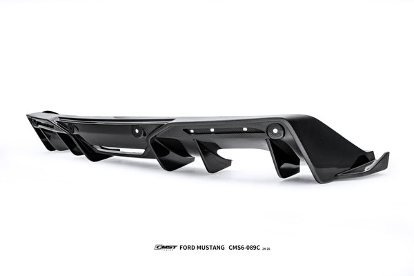 Ford Mustang S650 2.3 Ecoboost 5.0 GT Dark Horse 2024-ON with Aftermarket Parts - GTD Style Rear Bumper & Diffuser Carbon Fiber / FRP from CMST Tuning