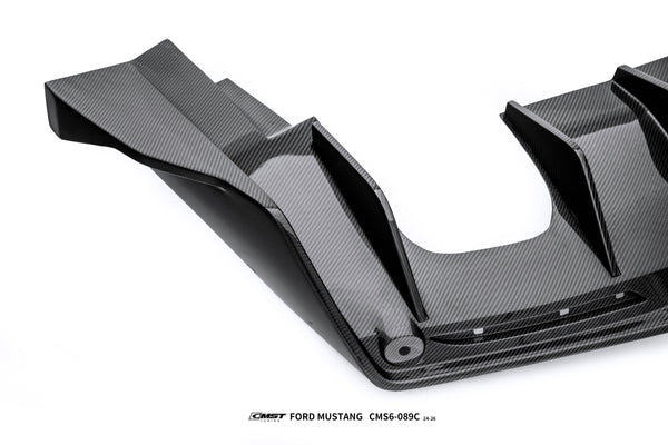 Ford Mustang S650 2.3 Ecoboost 5.0 GT Dark Horse 2024-ON with Aftermarket Parts - GTD Style Rear Bumper & Diffuser Carbon Fiber / FRP from CMST Tuning