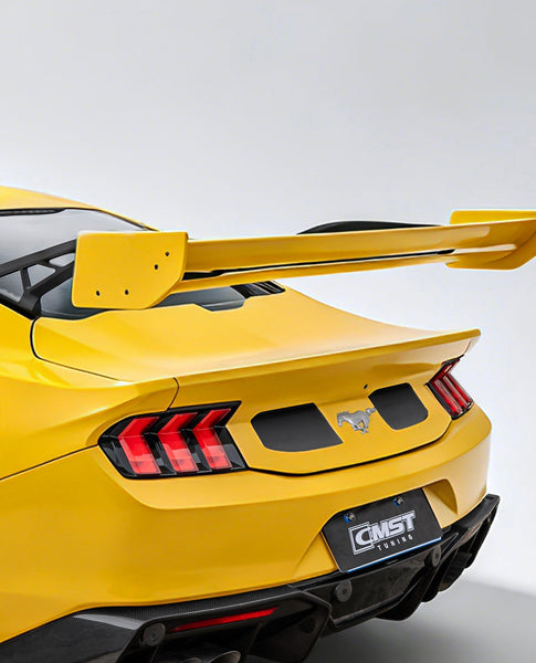 Ford Mustang S650 2.3 Ecoboost 5.0 GT Dark Horse 2024-ON with Aftermarket Parts - GTD Style Rear Ducktail Trunk Lid Carbon Fiber / FRP from CMST Tuning