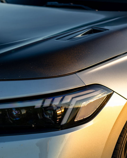 Honda Civic 11th Gen FE1 FE2 FE4 2022 2023 2024 with Aftermarket Parts - V1 Vented Hood Bonnet Carbon Fiber / FRP from CMST Tuning