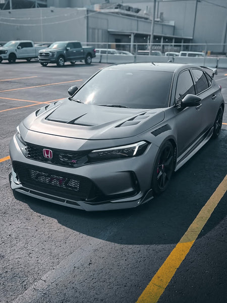 Honda Civic Type-R FL5 2023 2024 with Aftermarket Parts - Front Fenders Pre-preg Carbon Fiber / FRP from CMST Tuning