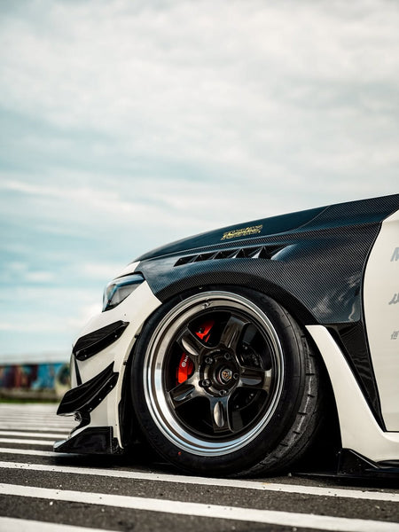 Honda Civic Type-R FL5 2023 2024 with Aftermarket Parts - Front Fenders Pre-preg Carbon Fiber / FRP from CMST Tuning