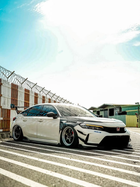 Honda Civic Type-R FL5 2023 2024 with Aftermarket Parts - Front Fenders Pre-preg Carbon Fiber / FRP from CMST Tuning