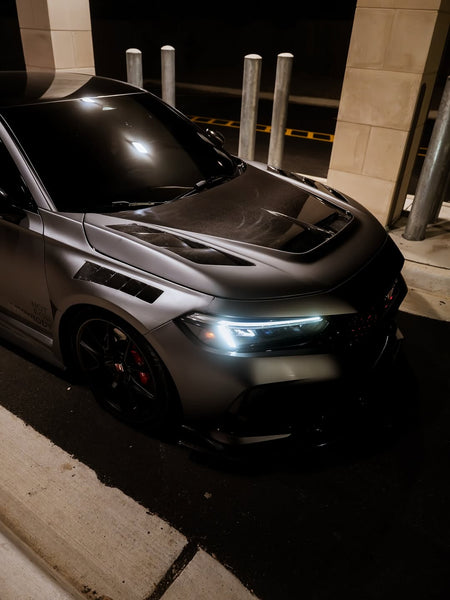 Honda Civic Type-R FL5 2023 2024 with Aftermarket Parts - Front Fenders Pre-preg Carbon Fiber / FRP from CMST Tuning