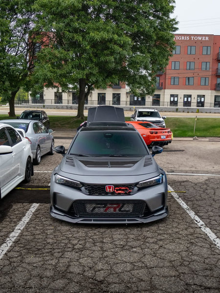 Honda Civic Type-R FL5 2023 2024 with Aftermarket Parts - Front Fenders Pre-preg Carbon Fiber / FRP from CMST Tuning