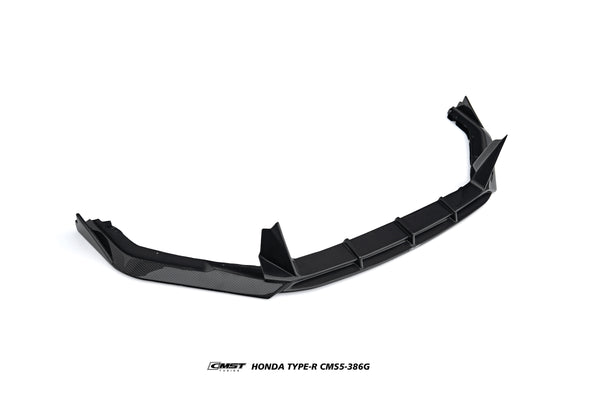Honda Civic Type-R FL5 2023-ON with Aftermarket Parts - V2 Front Lip Dry Pre-preg Carbon Fiber / FRP from CMST Tuning