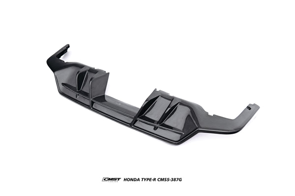 Honda Civic Type-R FL5 2023-ON with Aftermarket Parts - V2 Rear Diffuser Dry Pre-preg Carbon Fiber / FRP from CMST Tuning