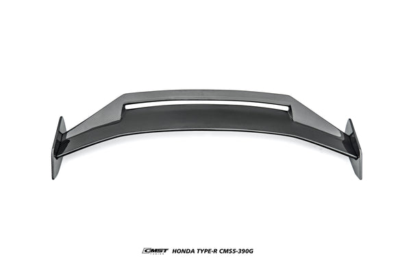 Honda Civic Type-R FL5 2023-ON with Aftermarket Parts - V2 Rear Spoiler Dry Pre-preg Carbon Fiber / FRP from CMST Tuning