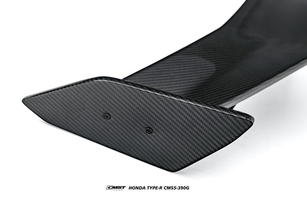 Honda Civic Type-R FL5 2023-ON with Aftermarket Parts - V2 Rear Spoiler Dry Pre-preg Carbon Fiber / FRP from CMST Tuning